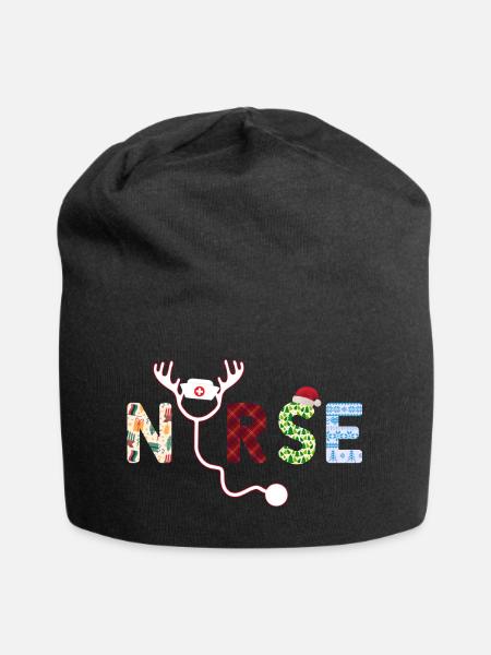 Infirmière moche Noël - Bonnet en jersey - noir