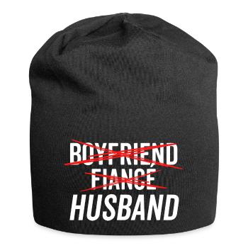 Boyfriend Fiancé Husband - Jersey Beanie - black - Front