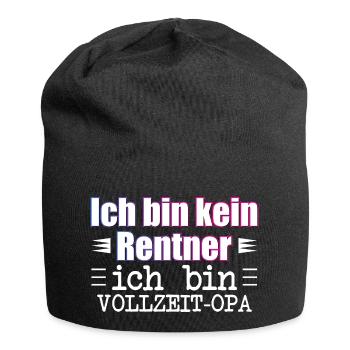 Ich bin kein Rentner ich bin VOLLZEIT-OPA - Jersey-Beanie - Schwarz - Vorne