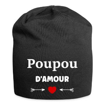Poupou d'amour - Bonnet en jersey - noir - Devant