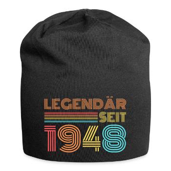 LEGENDÄR seit 1948 Geburtstag - Jersey-Beanie - Schwarz - Vorne