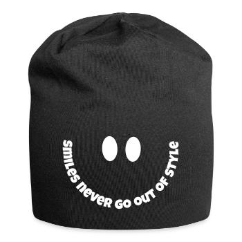 smiles never go out of style - Jersey Beanie - black - Front