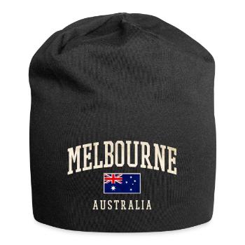 Melbourne Australia Design with Flag - Jersey Beanie - black - Front