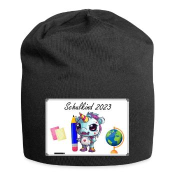 Unicorn - Unicorn - looks evil - Back to school 2023 - Jersey Beanie - black - Front