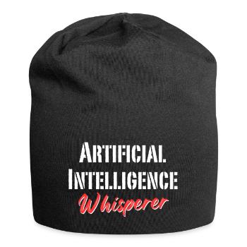 Chuchoteur d’intelligence artificielle - Bonnet en jersey - noir - Devant