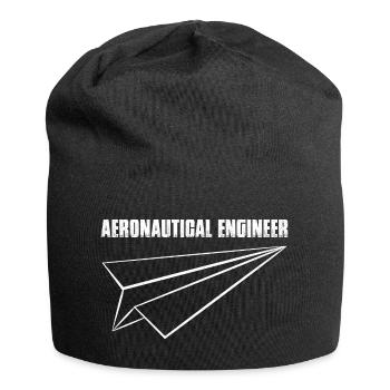 Luftfahrtingenieur Papierflieger - Jersey-Beanie - Schwarz - Vorne