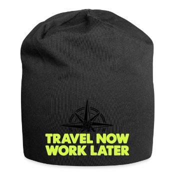 Travel Now Work Later - Jersey Beanie - black - Front