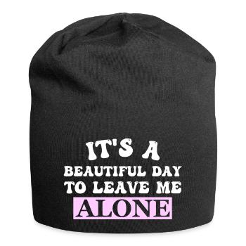 C’EST UNE BELLE JOURNÉE POUR ME LAISSER TRANQUILLE - Bonnet en jersey - noir - Devant