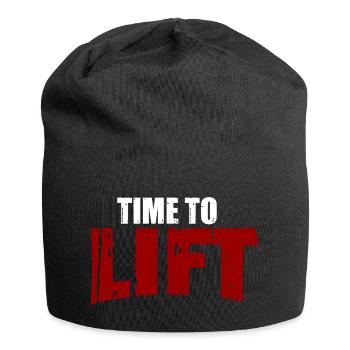 Time To Lift - Workout - Jersey-Beanie - Schwarz - Vorne