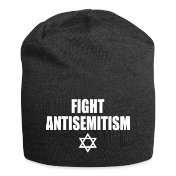 fight antisemitism - Jersey Beanie - charcoal grey - Front
