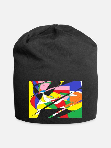 Pattern - Jersey Beanie - black