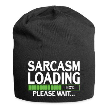 Sarcasm Loading please wait - Jersey Beanie - black - Front