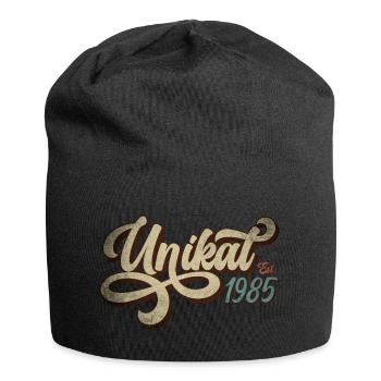 Unikat Est. 1985 - Jersey-Beanie - Schwarz - Vorne