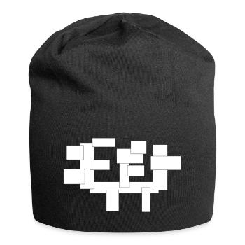 rectangles simplement des carrés en composition - Bonnet en jersey - noir - Devant
