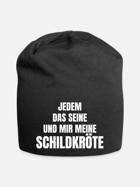Schildkröten Besitzer - Jersey-Beanie - Schwarz