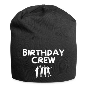 Birthday Crew - Jersey-Beanie - Schwarz - Vorne