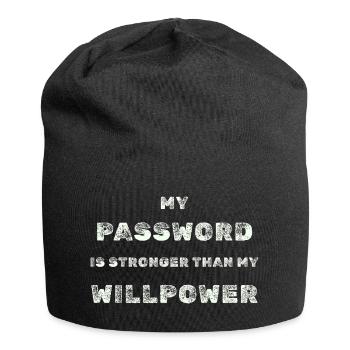 Strong Password – IT Humor Tee - Jersey Beanie - black - Front