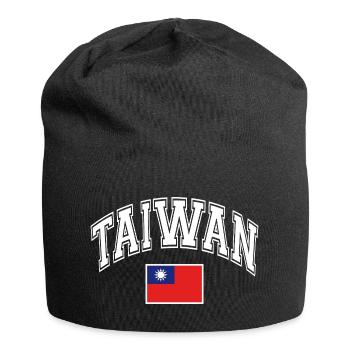 Drapeau de Taïwan - Bonnet en jersey - noir - Devant