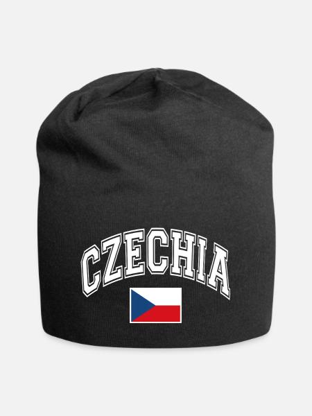 Czech Republic Flag - Jersey Beanie - black