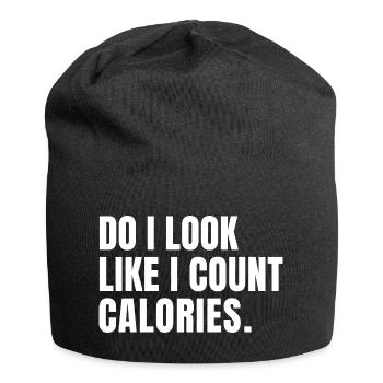 funny bodybuilder Do I Look Like I Count Calories  - Jersey Beanie - black - Front