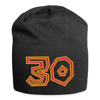 30. 30 ANS. 30e ANNIVERSAIRE. ANNIVERSAIRE 30 ANS. - Bonnet en jersey - noir - Devant