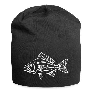 Fish Angler T-shirt Cadeau Angler - Bonnet en jersey - noir - Devant