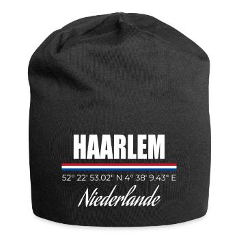 Haarlem - Jersey-Beanie - Schwarz - Vorne