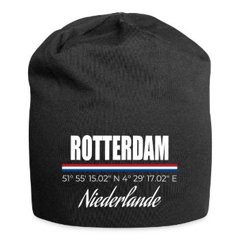 Rotterdam - Jersey-Beanie - Schwarz - Vorne