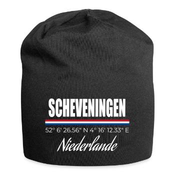 Scheveningen - Jersey-Beanie - Schwarz - Vorne