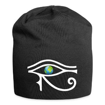 Un autre regard sur le monde (blanc) - Bonnet en jersey - noir - Devant