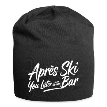 Après ski plus tard au bar - Bonnet en jersey - noir - Devant