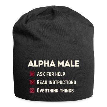 Humour masculin - Ironique ce qu’il ne faut pas faire - Bonnet en jersey - noir - Devant