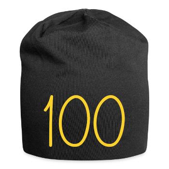 100 - Jersey Beanie - black - Front