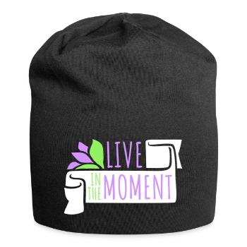 Live In The Moment Mindfulness Presence Awareness - Jersey Beanie - black - Front