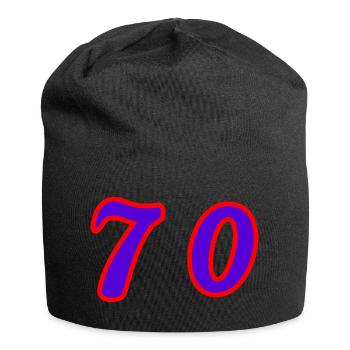 70. 70 ANS. 70e ANNIVERSAIRE. ANNIVERSAIRE 70 ANS. - Bonnet en jersey - noir - Devant