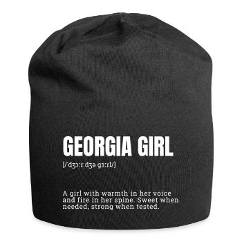 Chaleur et force de Georgia Girl - Bonnet en jersey - noir - Devant