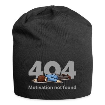 Motivation Not Found – Error 404 - Jersey Beanie - black - Front