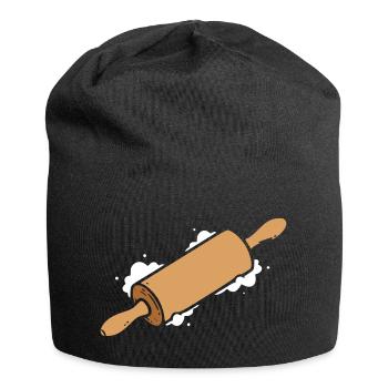 Nudelholz Einfach Symbol - Jersey-Beanie - Schwarz - Vorne