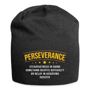Dictons de motivation - Bonnet en jersey - noir - Devant