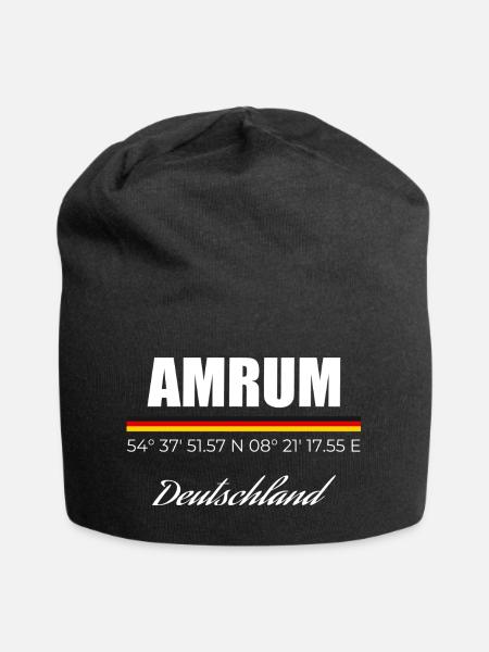 Amrum - Jersey-Beanie - Schwarz