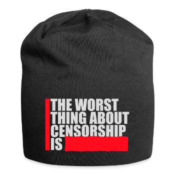 Le pire dans la censure, c’est l’ironie amusante - Bonnet en jersey - noir - Devant