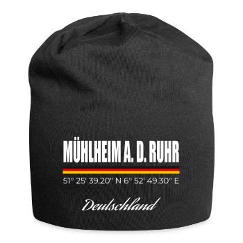 Mühlheim an der Ruhr - Jersey-Beanie - Schwarz - Vorne