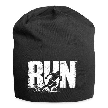 Run Shirt Running Fitness Runner Gift - Jersey Beanie - black - Front