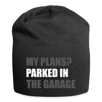 My plans? Car lover car guy mechanic - Jersey-Beanie - Schwarz - Vorne