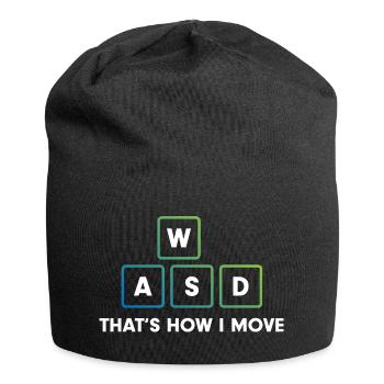 WASD Movement Art - Jersey Beanie - black - Front