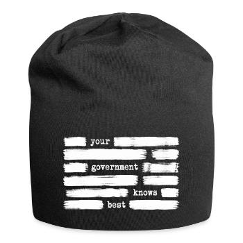 Your government knows best (government enemy - Jersey Beanie - black - Front