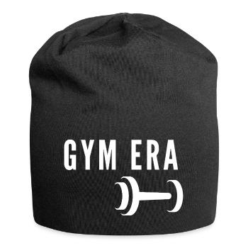 Fitness-Motivation für Kurzhantel-Gewichtheben im Fitnessstudio - Jersey-Beanie - Schwarz - Vorne