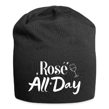 Rosé all day - Jersey Beanie - black - Front