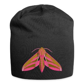 Elephant Hawk Moth Deilephila elpenor Cartoon Styl - Jersey Beanie - black - Front