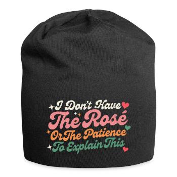 I Don’t Have The Patience To Explain This - Jersey Beanie - black - Front